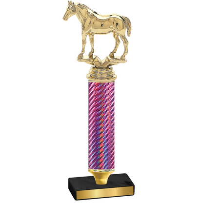 Value Pink Carbon Fiber Horses Trophy