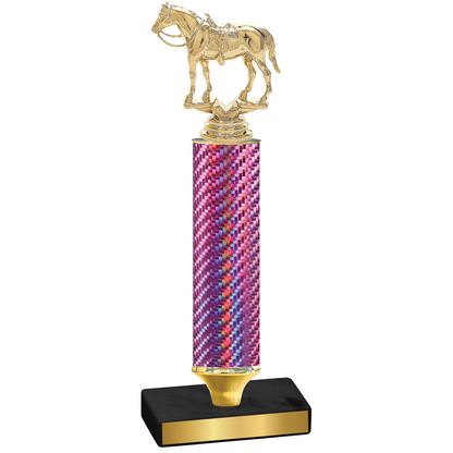 Value Pink Carbon Fiber Horses Trophy