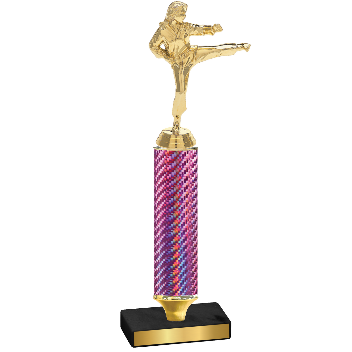 Value Pink Carbon Fiber Karate Trophy