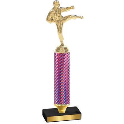 Value Pink Carbon Fiber Karate Trophy