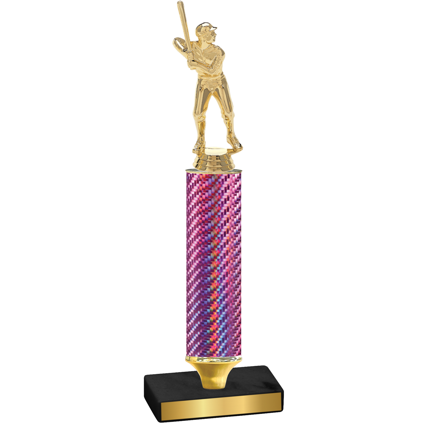 Value Pink Carbon Fiber Baseball Trophy