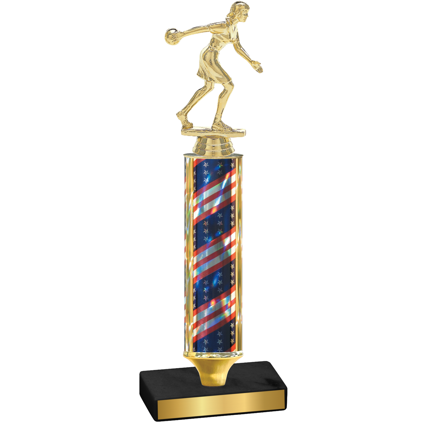 Value Flag USA Bowling Trophy