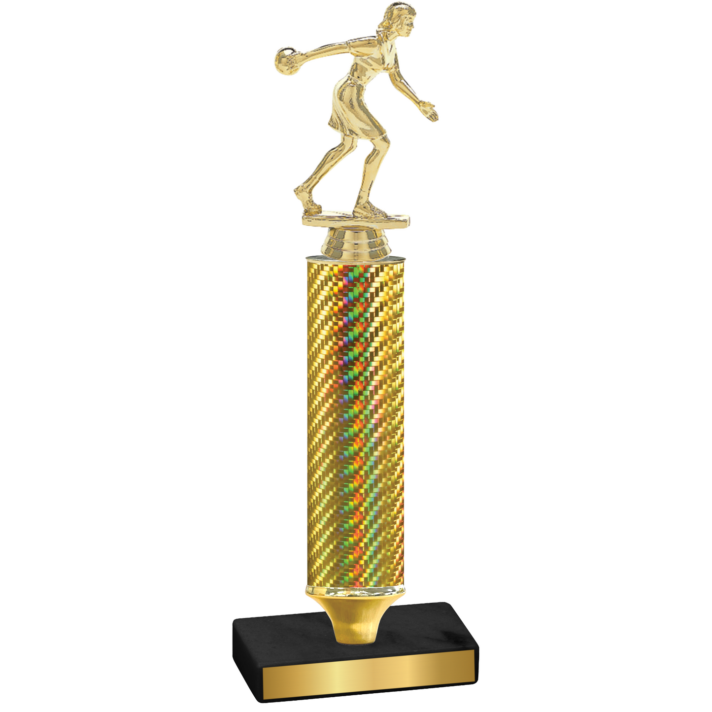 Value Gold Carbon Fiber Bowling Trophy