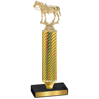 Value Gold Carbon Fiber Horses Trophy