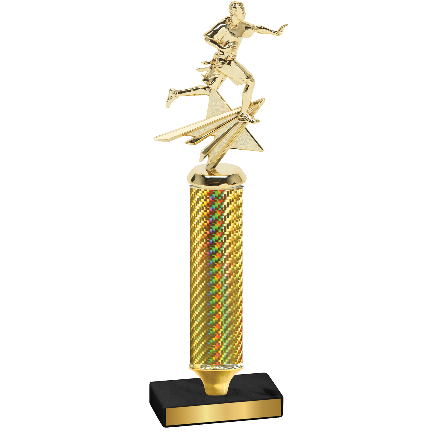 Value Gold Carbon Fiber Flag Football Trophy