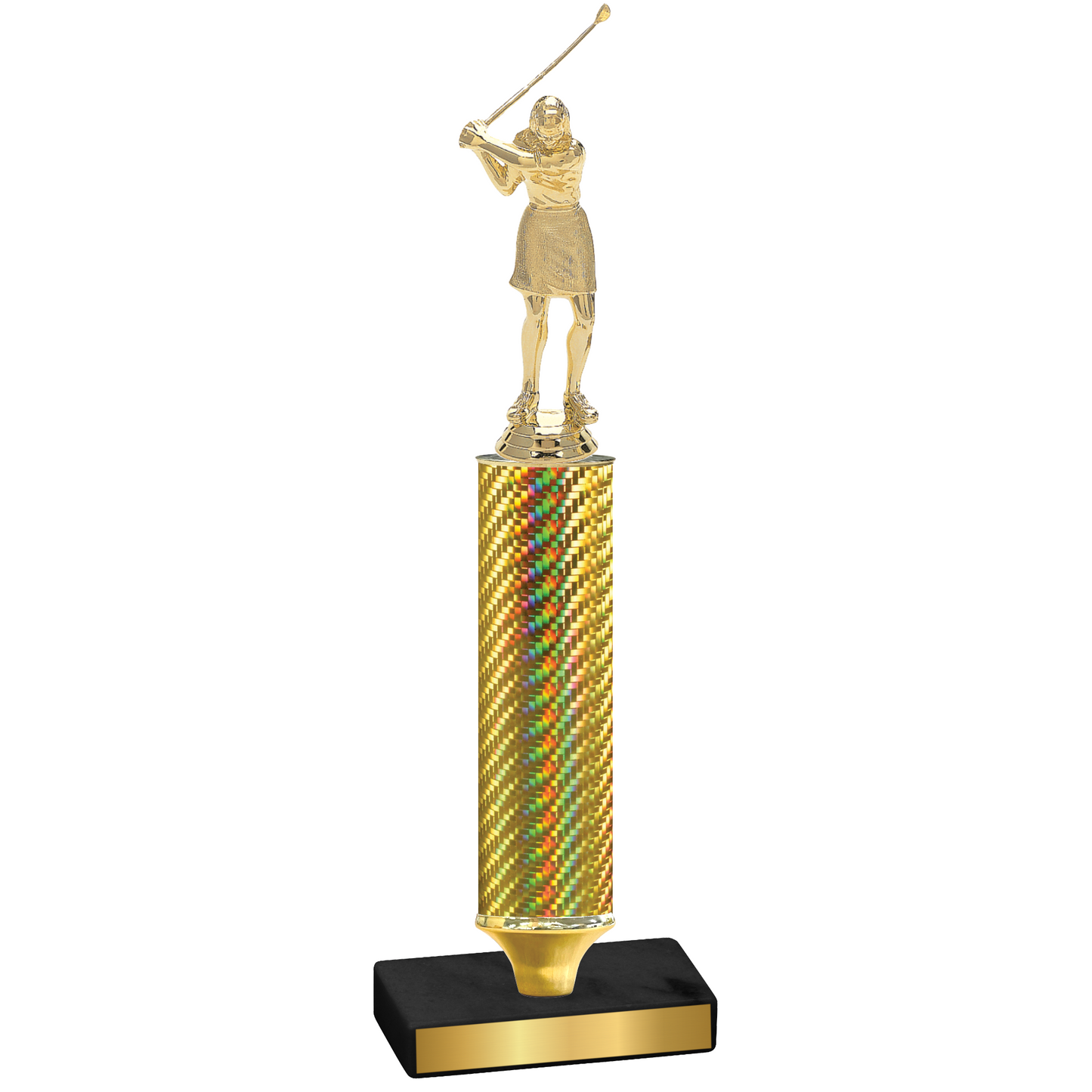 Value Gold Carbon Fiber Golf Trophy