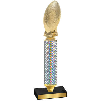 Value Silver Carbon Fiber Football Trophy