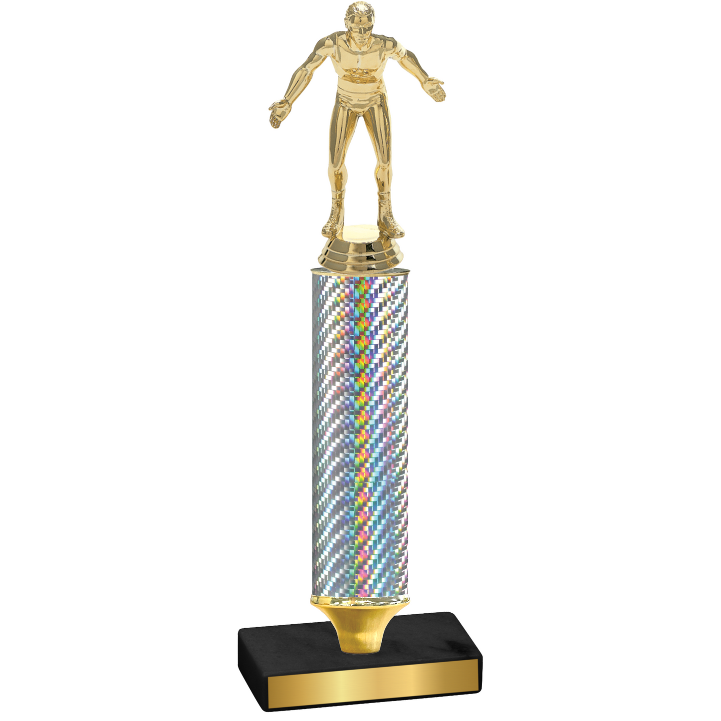 Value Silver Carbon Fiber Wrestling Trophy