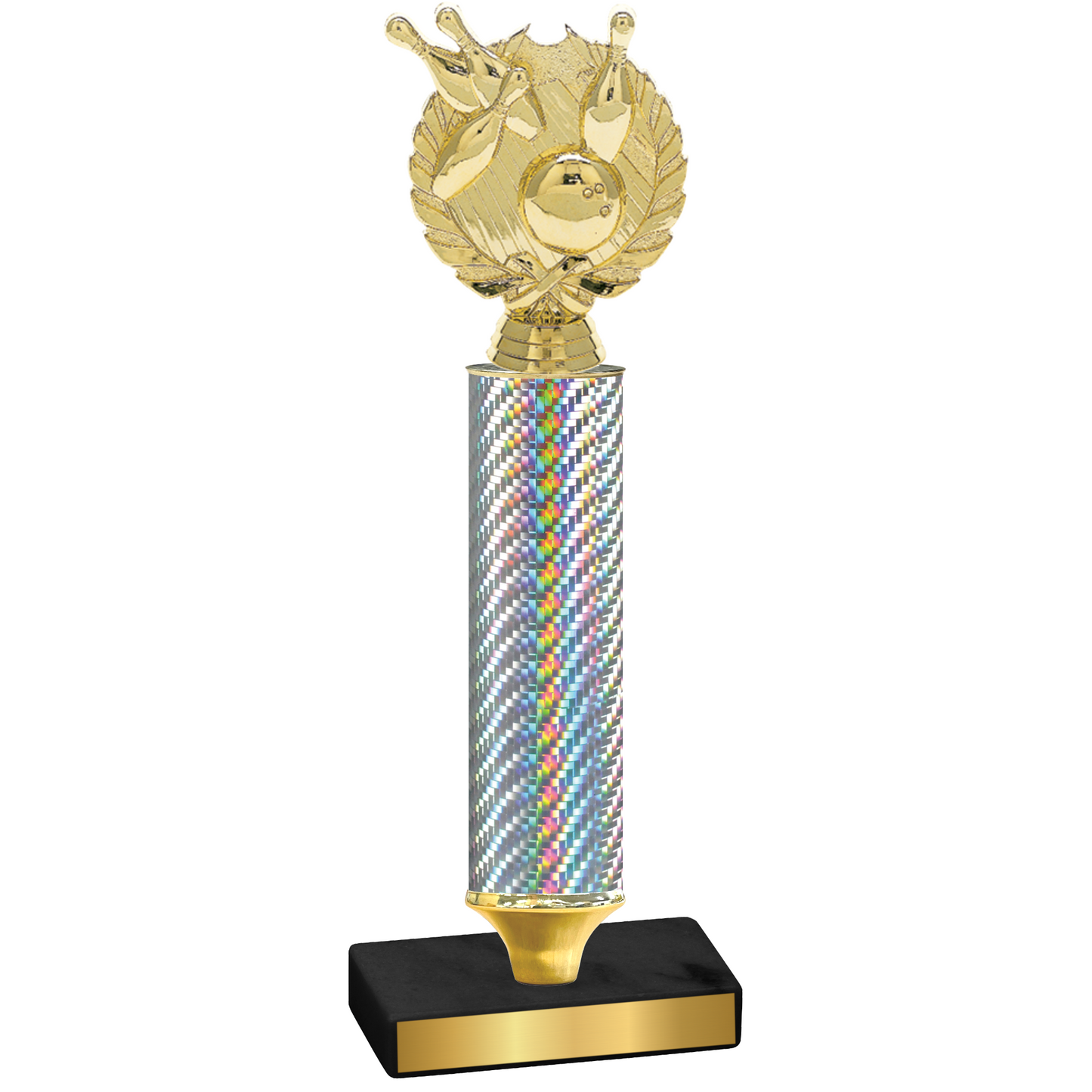 Value Silver Carbon Fiber Bowling Trophy