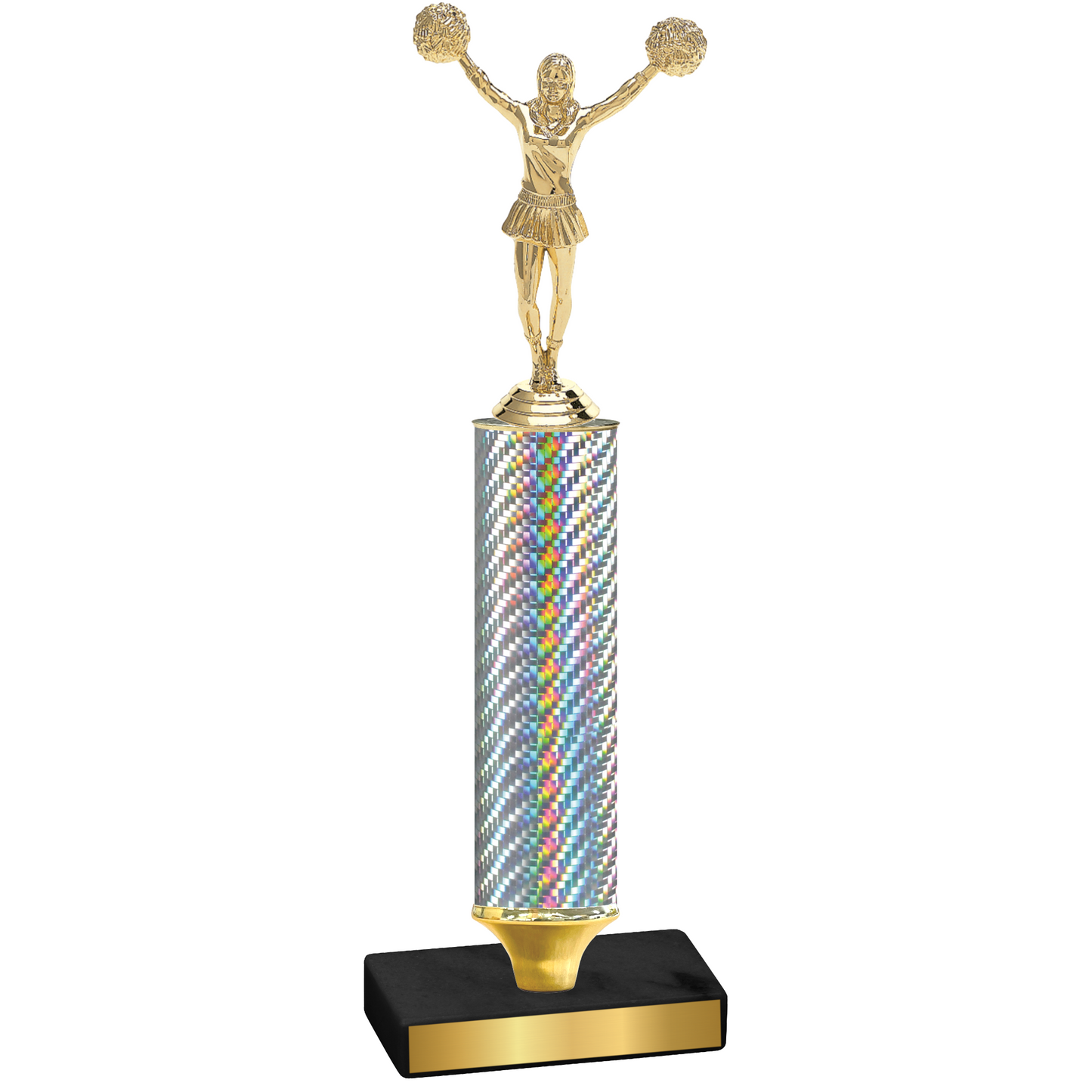 Value Silver Carbon Fiber Cheerleading Trophy