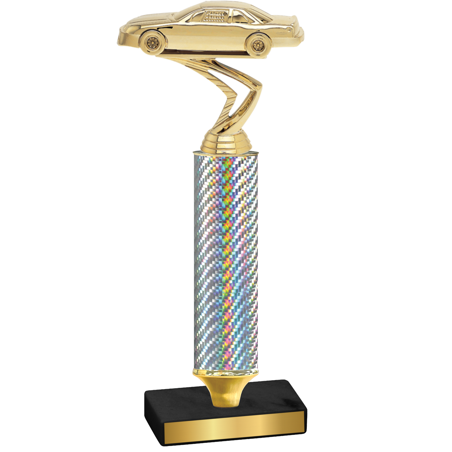 Value Silver Carbon Fiber Cars Trophy