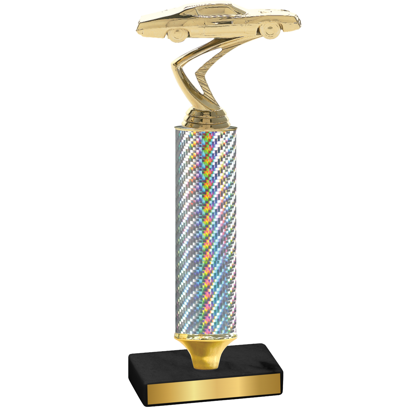 Value Silver Carbon Fiber Cars Trophy