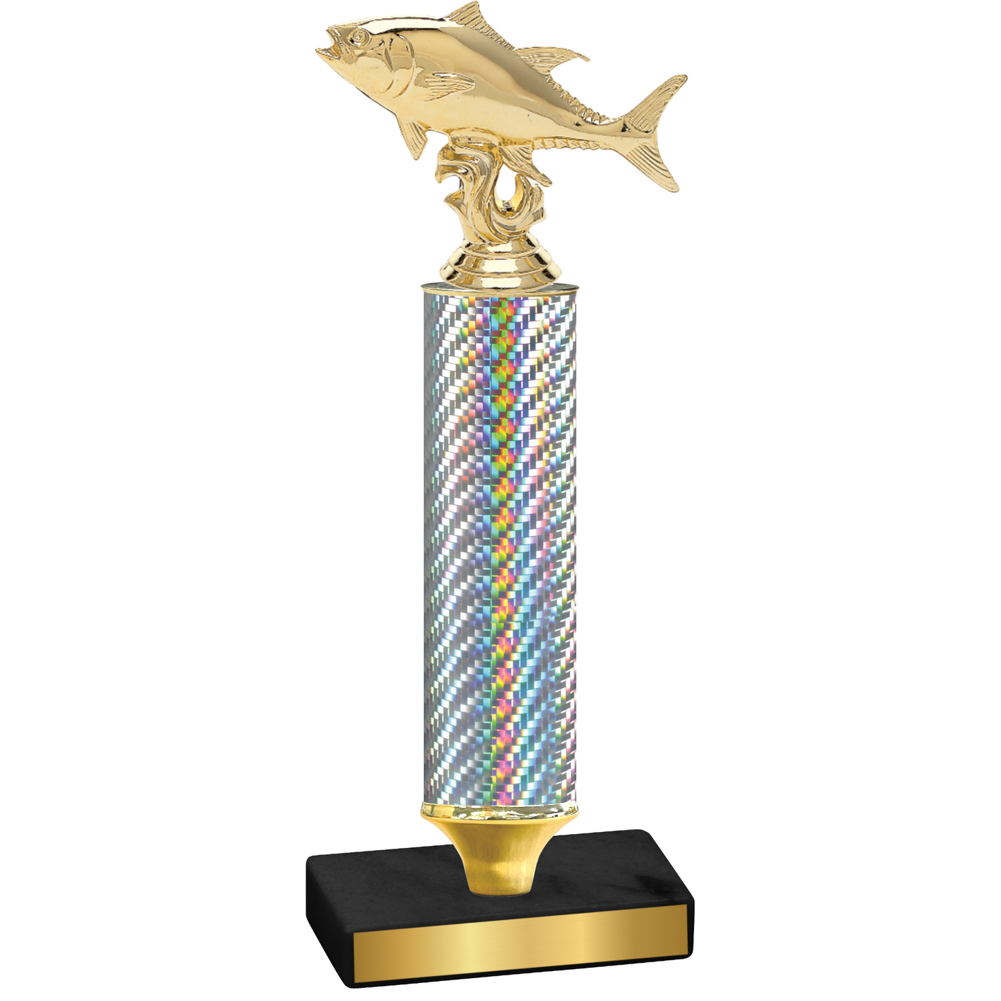 Value Silver Carbon Fiber Fishing Trophy