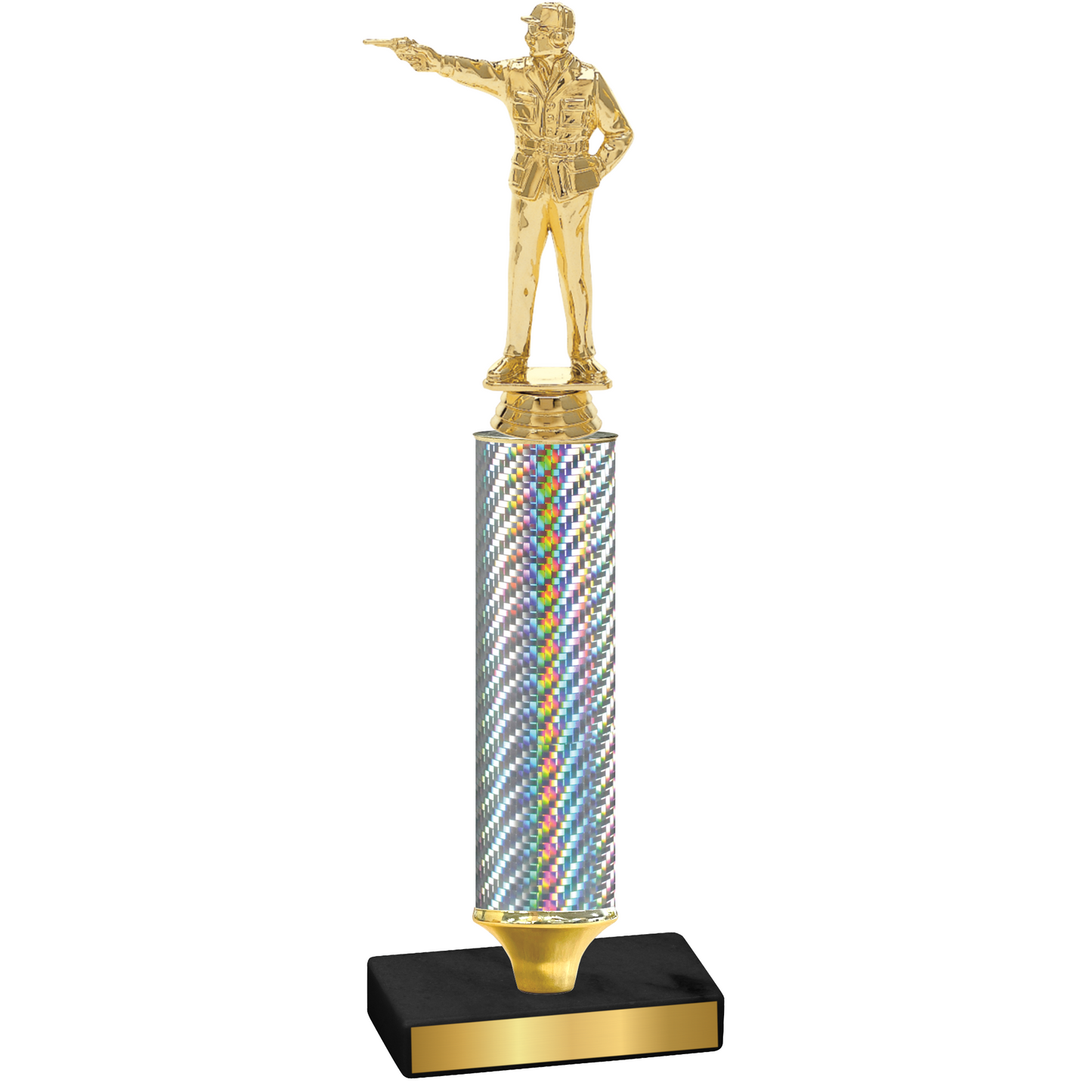 Value Silver Carbon Fiber Shooter Trophy