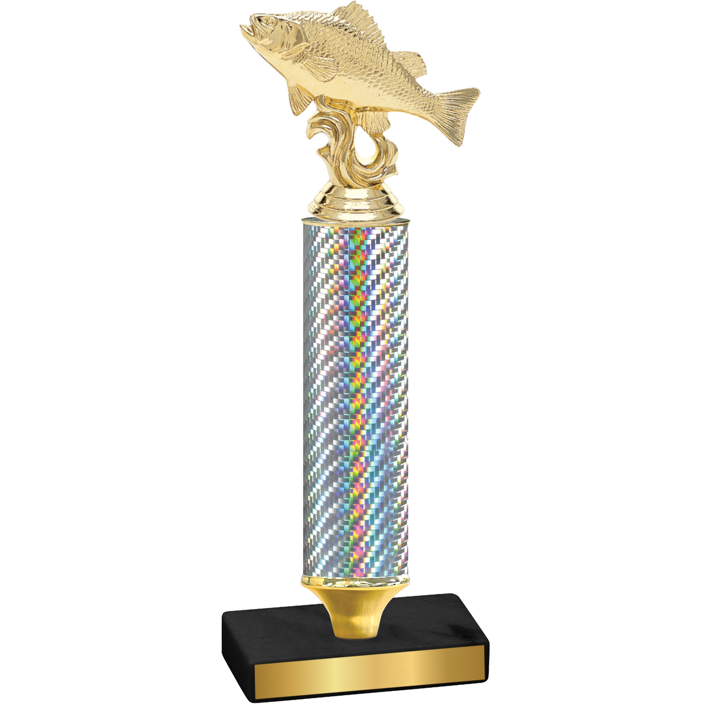 Value Silver Carbon Fiber Fishing Trophy