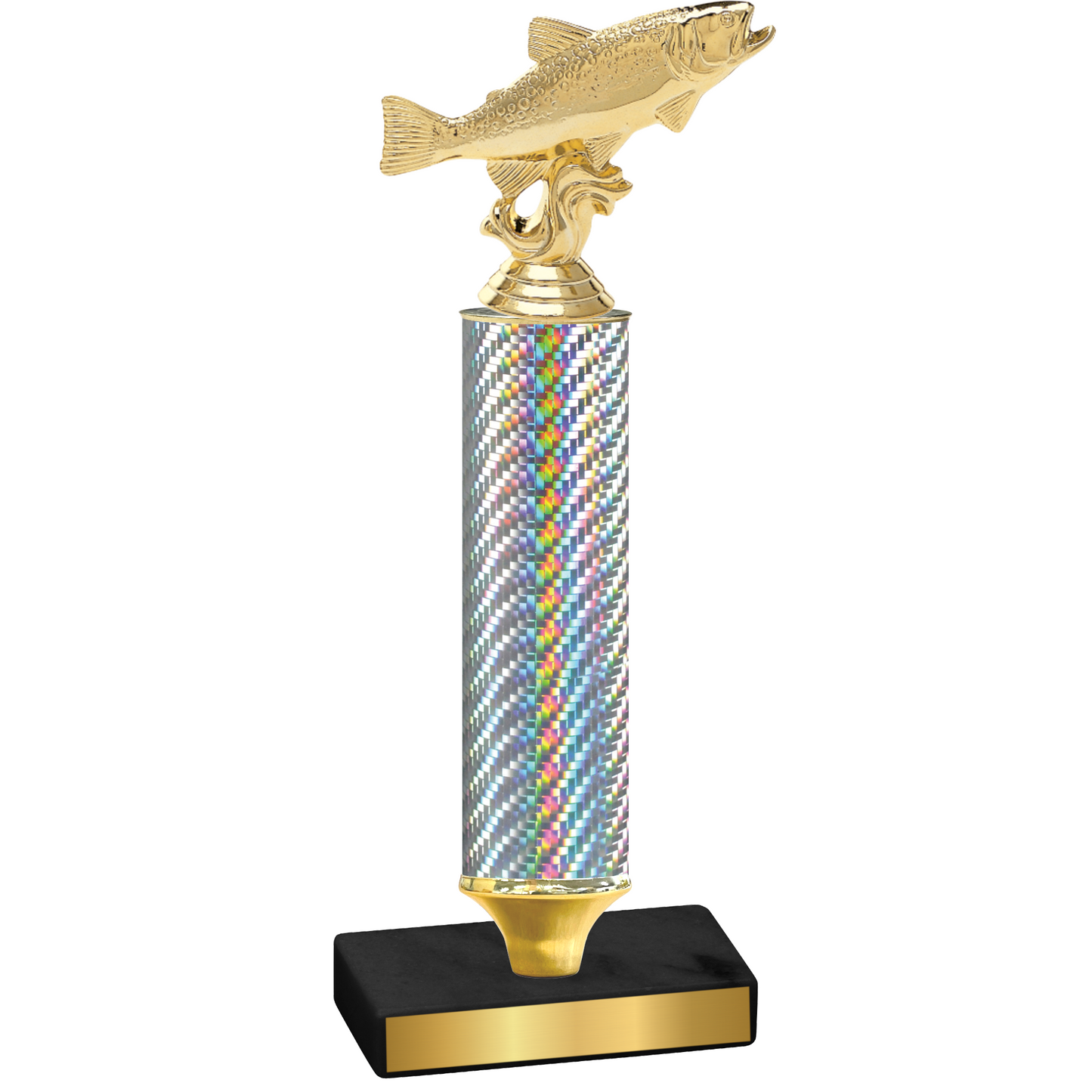 Value Silver Carbon Fiber Fishing Trophy