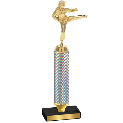 Value Silver Carbon Fiber Karate Trophy