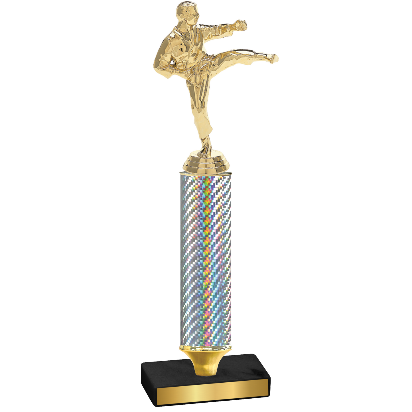 Value Silver Carbon Fiber Karate Trophy