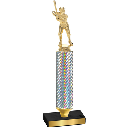 Value Silver Carbon Fiber Baseball Trophy