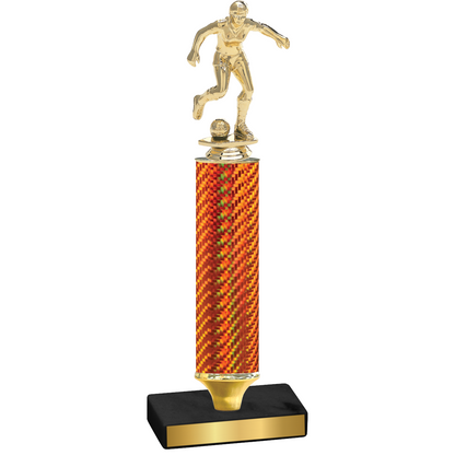 Value Orange Carbon Fiber Soccer Trophy