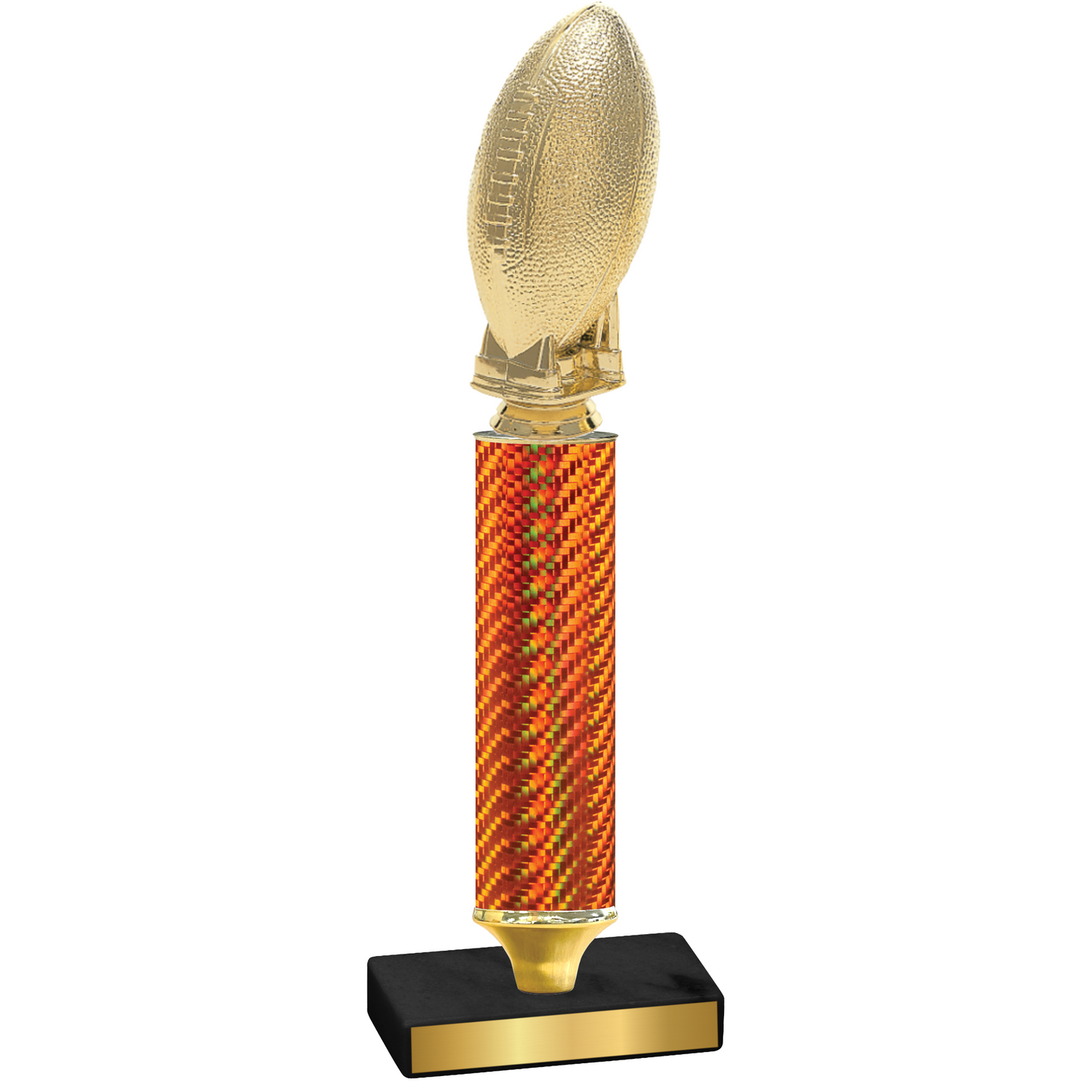 Value Orange Carbon Fiber Football Trophy