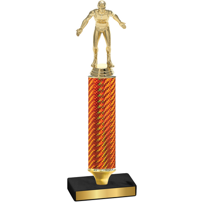 Value Orange Carbon Fiber Wrestling Trophy