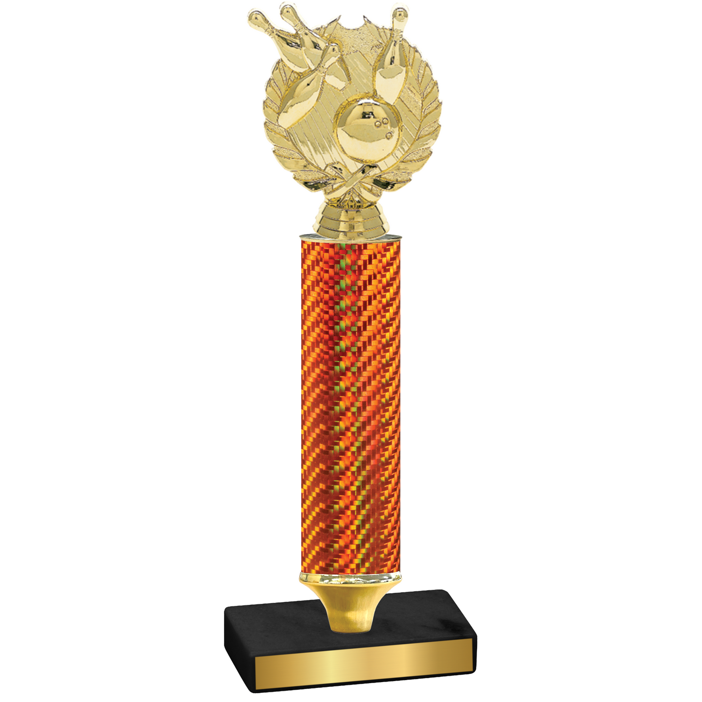 Value Orange Carbon Fiber Bowling Trophy