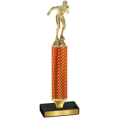 Value Orange Carbon Fiber Swimming Trophy