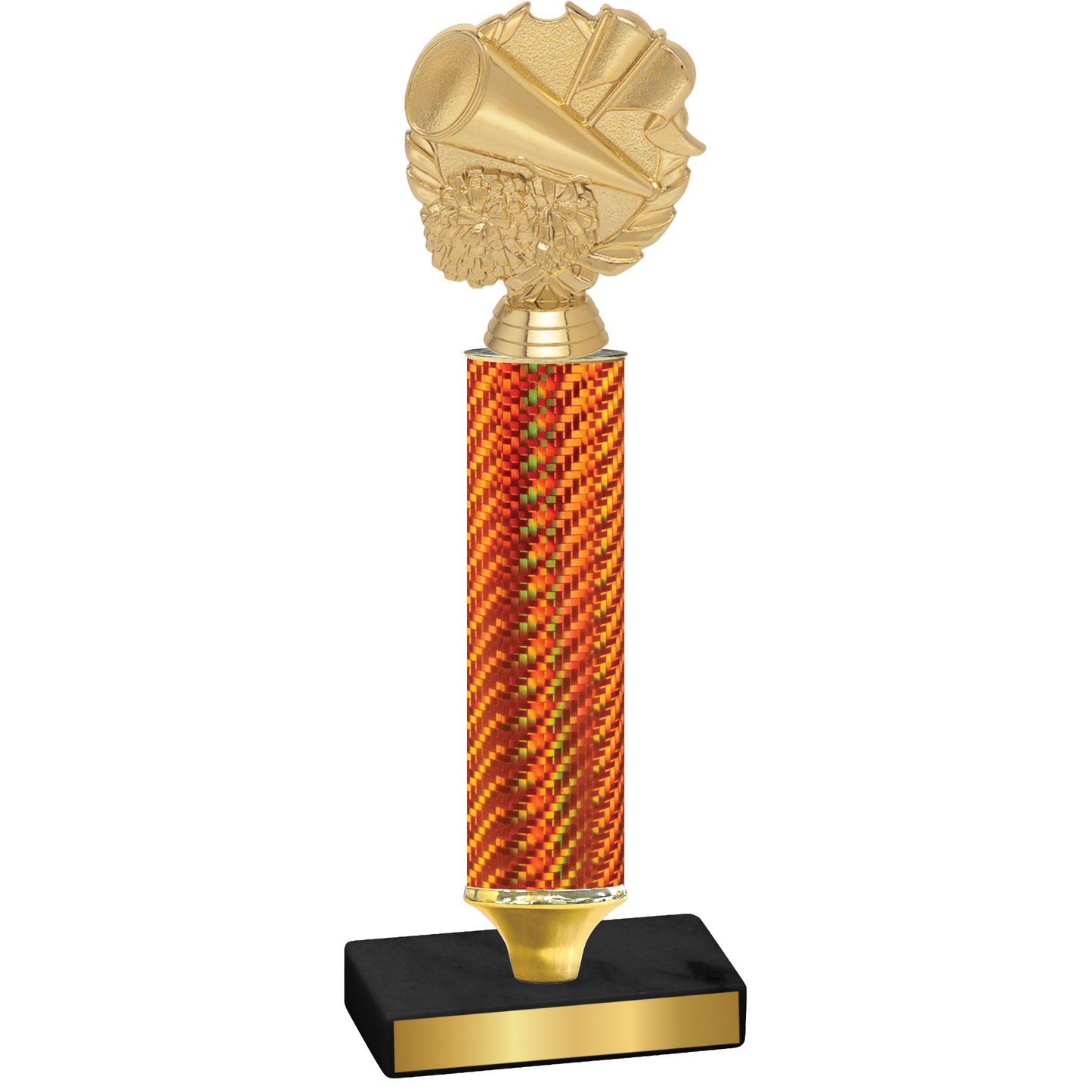 Value Orange Carbon Fiber Cheerleading Trophy