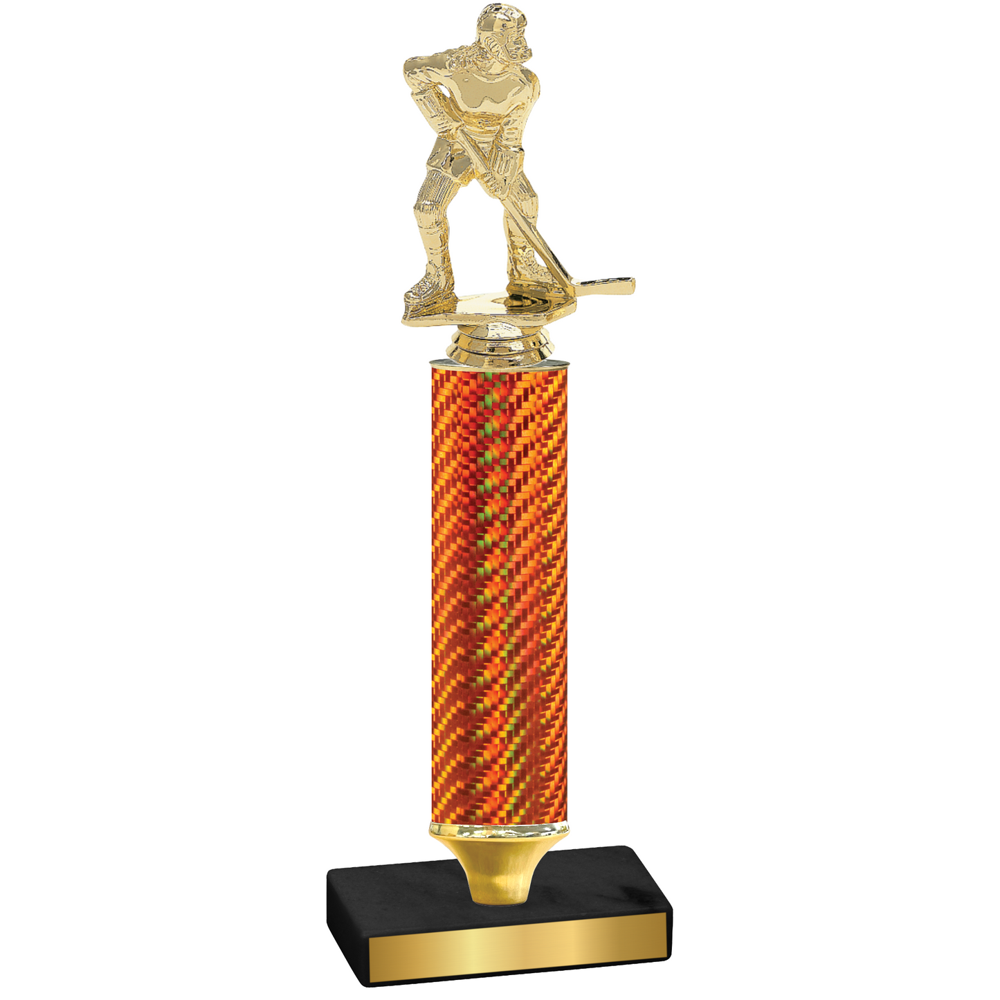 Value Orange Carbon Fiber Hockey Trophy