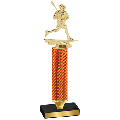 Value Orange Carbon Fiber Lacrosse Trophy