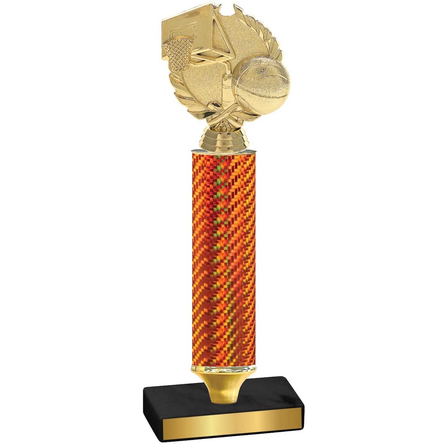 Value Orange Carbon Fiber Basketball Trophy