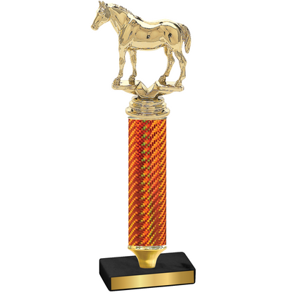 Value Orange Carbon Fiber Horses Trophy