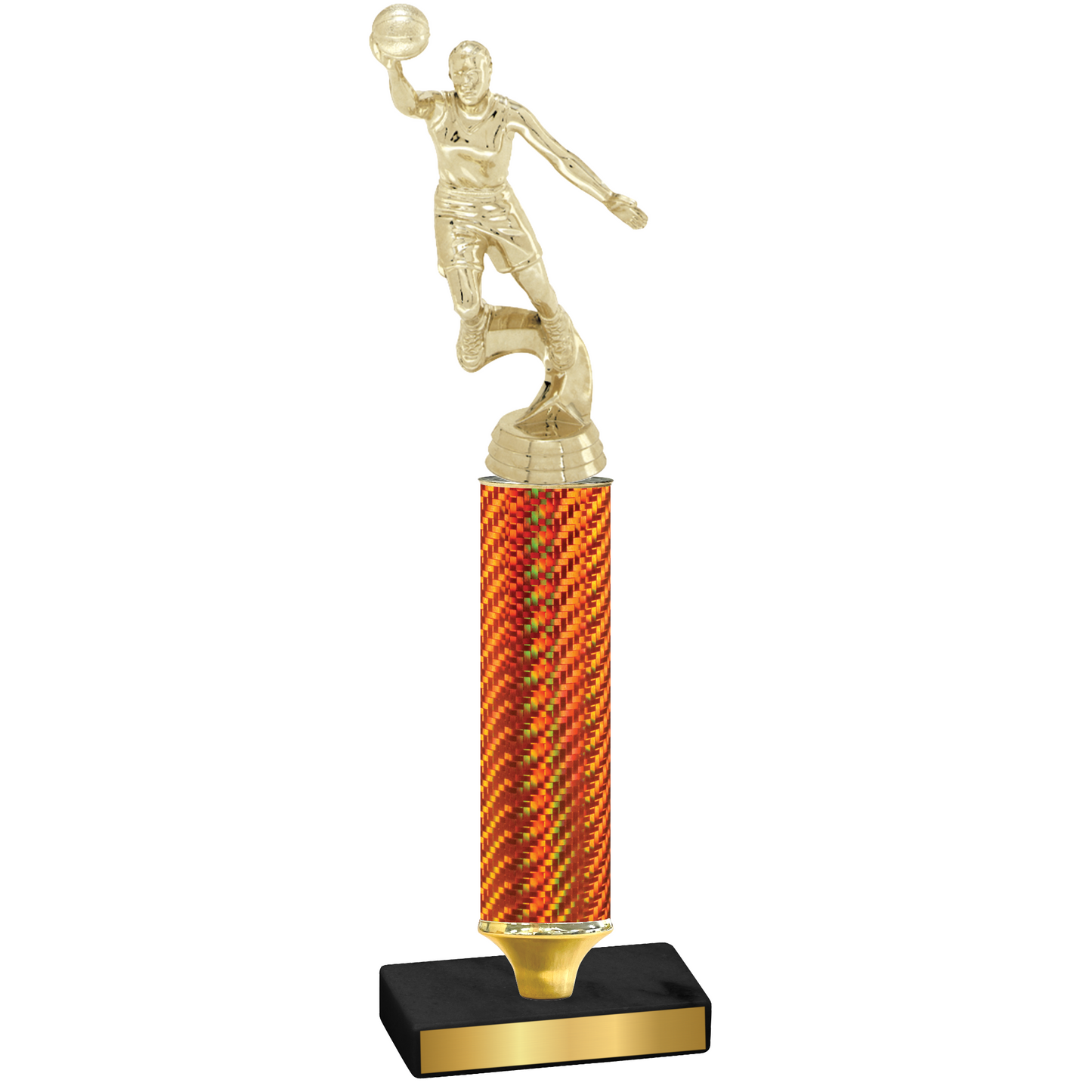 Value Orange Carbon Fiber Basketball Trophy