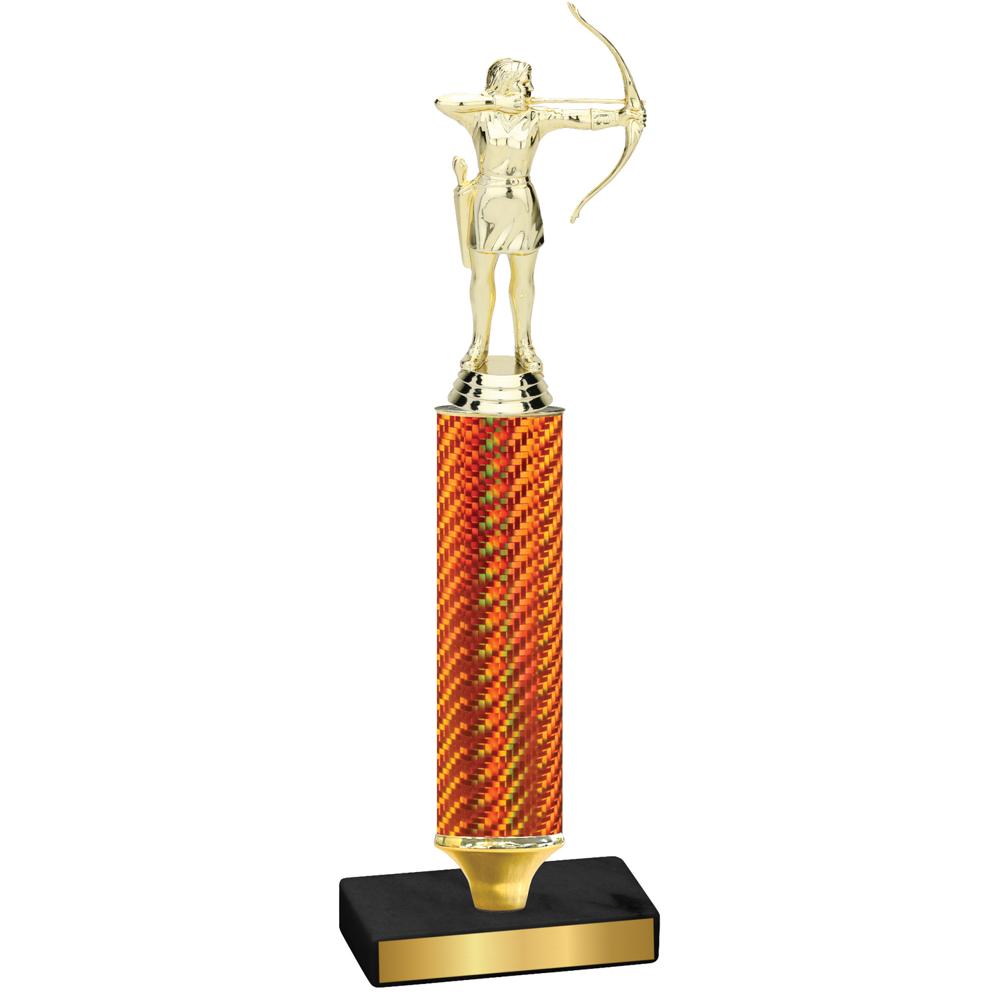 Value Orange Carbon Fiber Archery Trophy