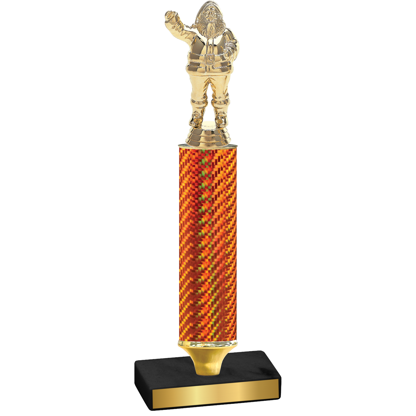 Value Orange Carbon Fiber Holiday Trophy