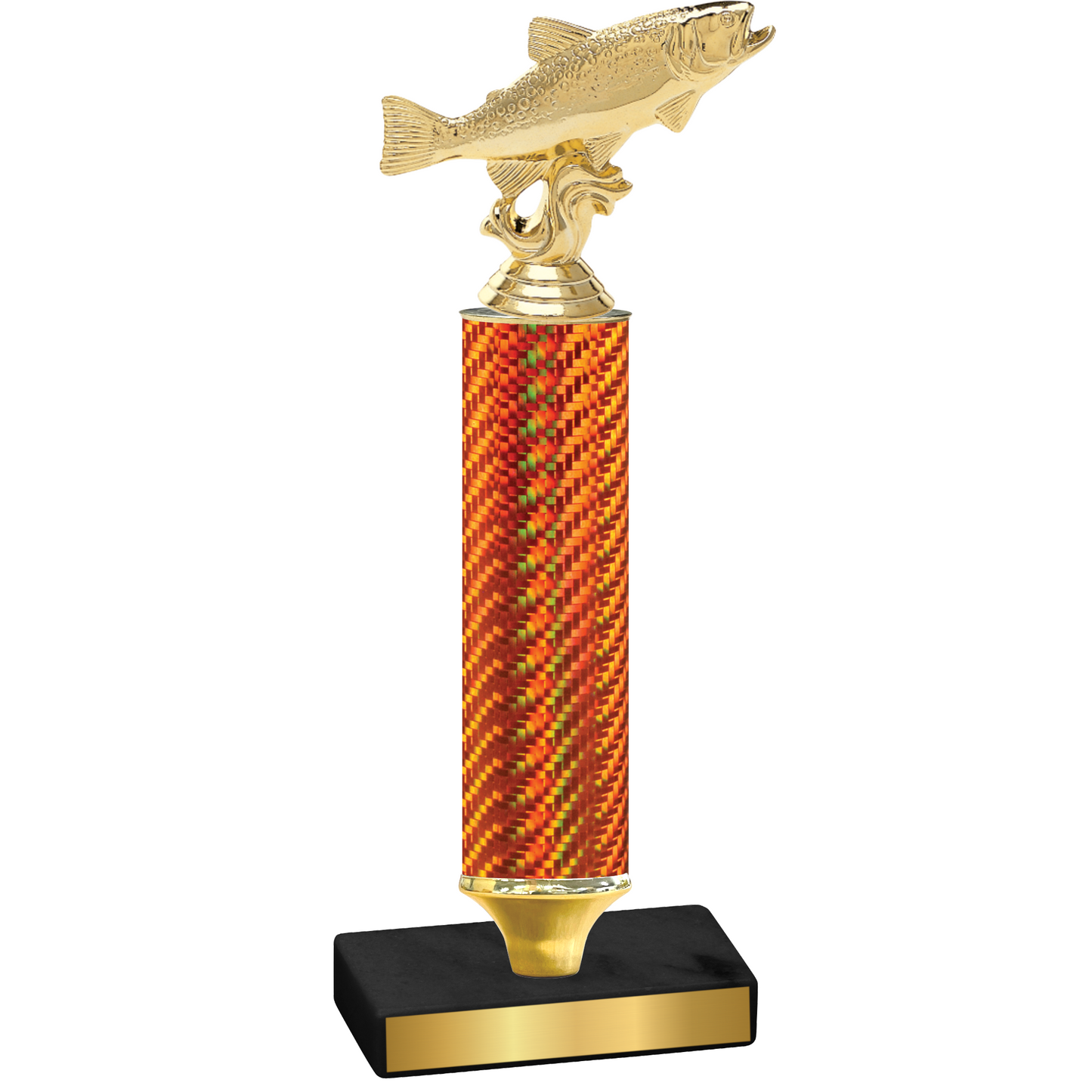 Value Orange Carbon Fiber Fishing Trophy