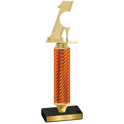 Value Orange Carbon Fiber Golf Trophy