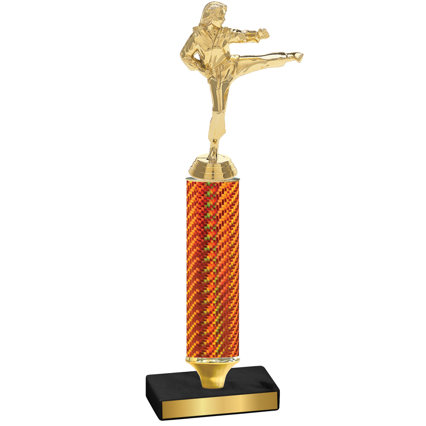 Value Orange Carbon Fiber Karate Trophy