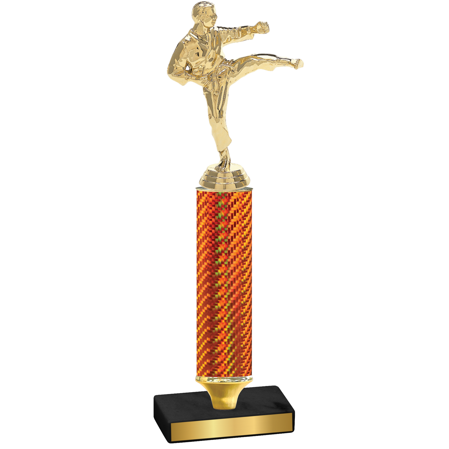 Value Orange Carbon Fiber Karate Trophy