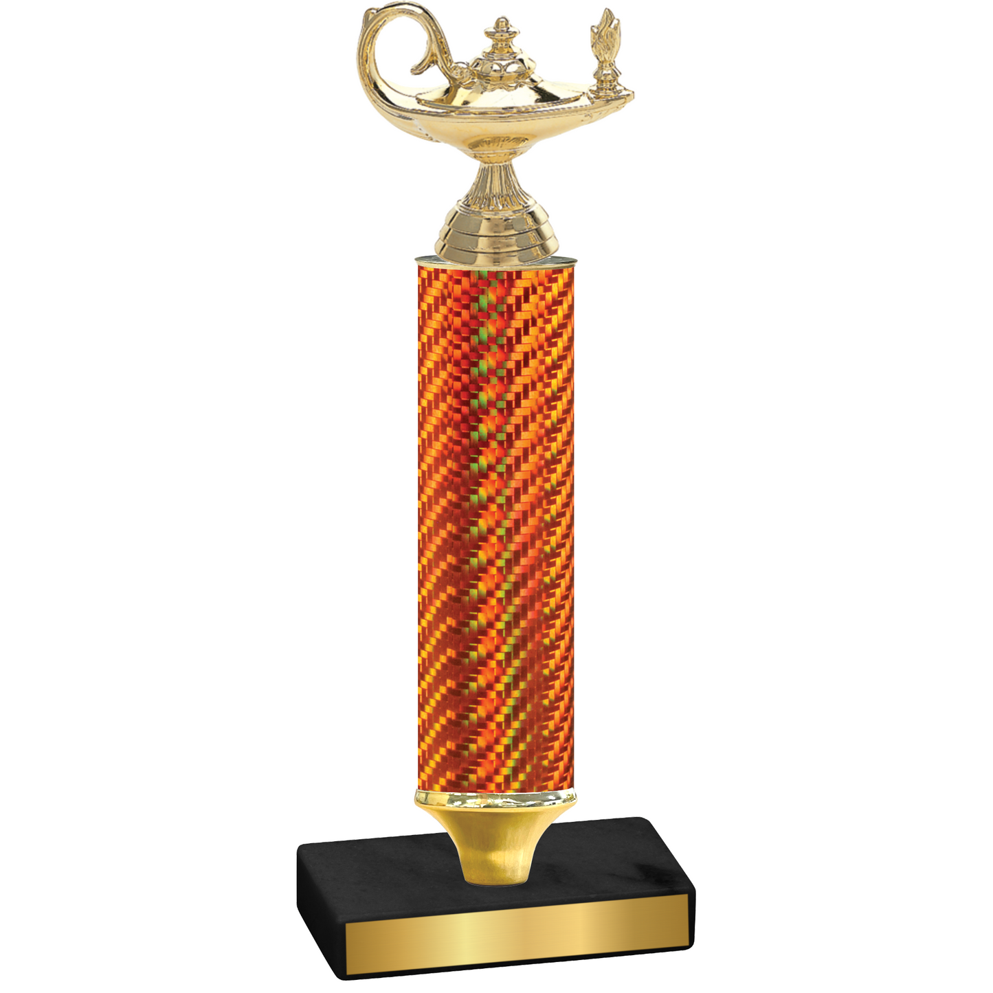 Value Orange Carbon Fiber Academics Trophy