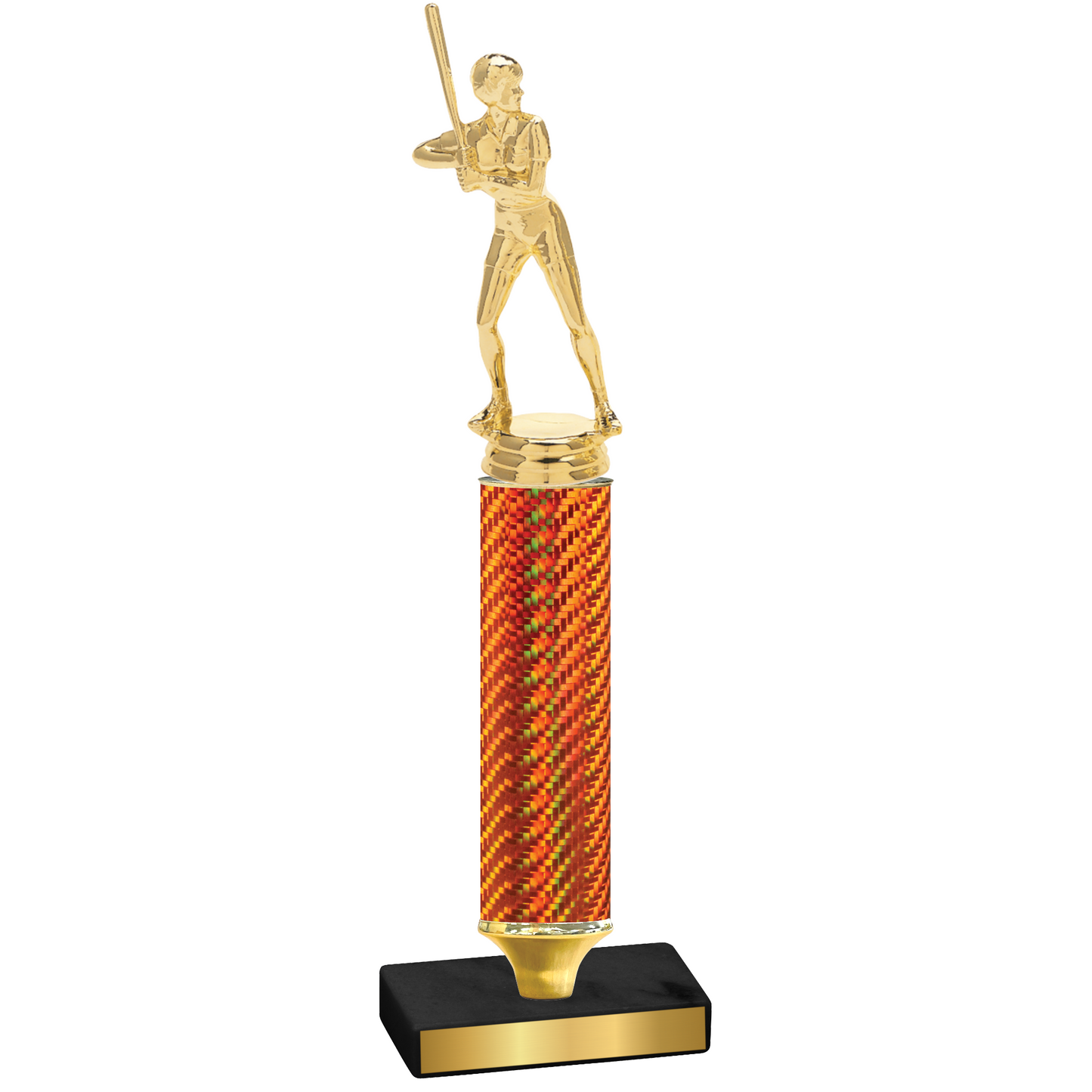 Value Orange Carbon Fiber Softball Trophy