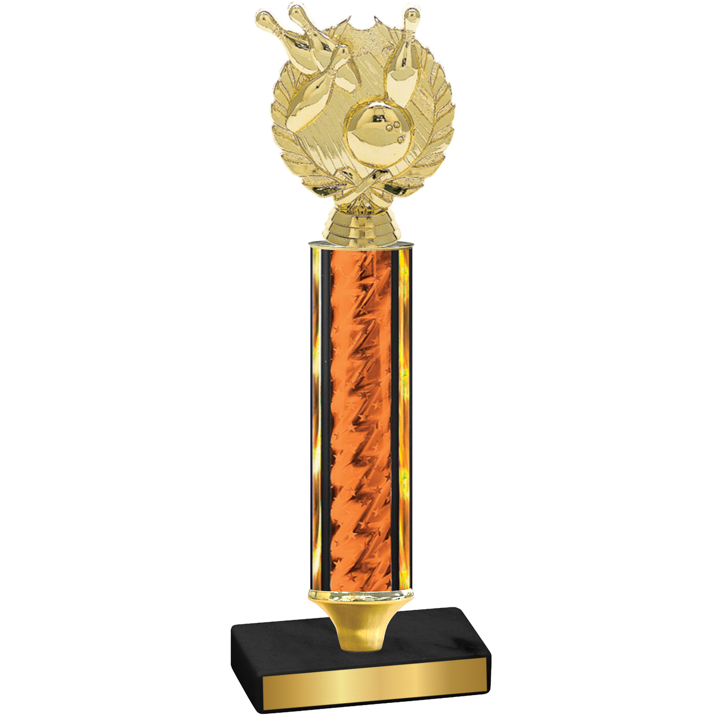 Value Orange Glacier Bowling Trophy