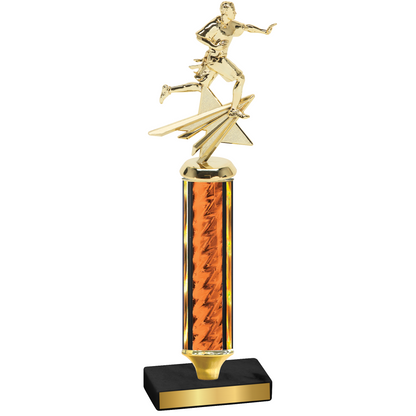 Value Orange Glacier Flag Football Trophy