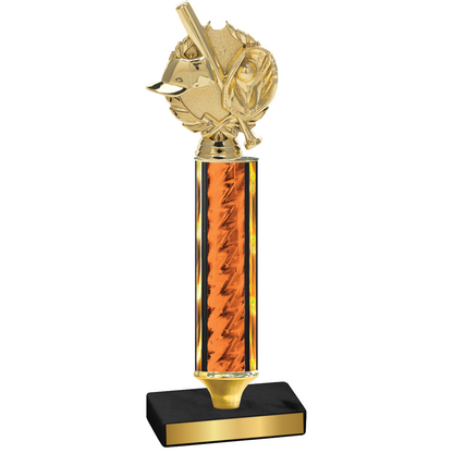 Value Orange Glacier Baseball Trophy