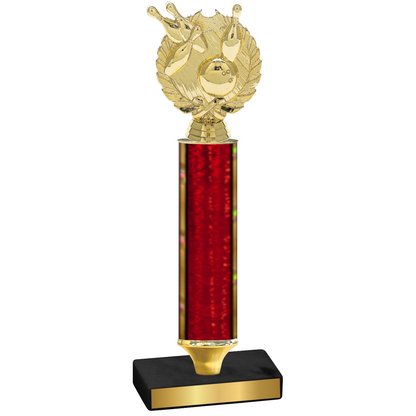 Value Red Glacier Bowling Trophy