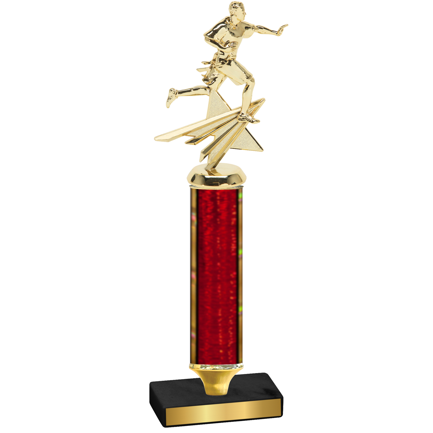 Value Red Glacier Flag Football Trophy