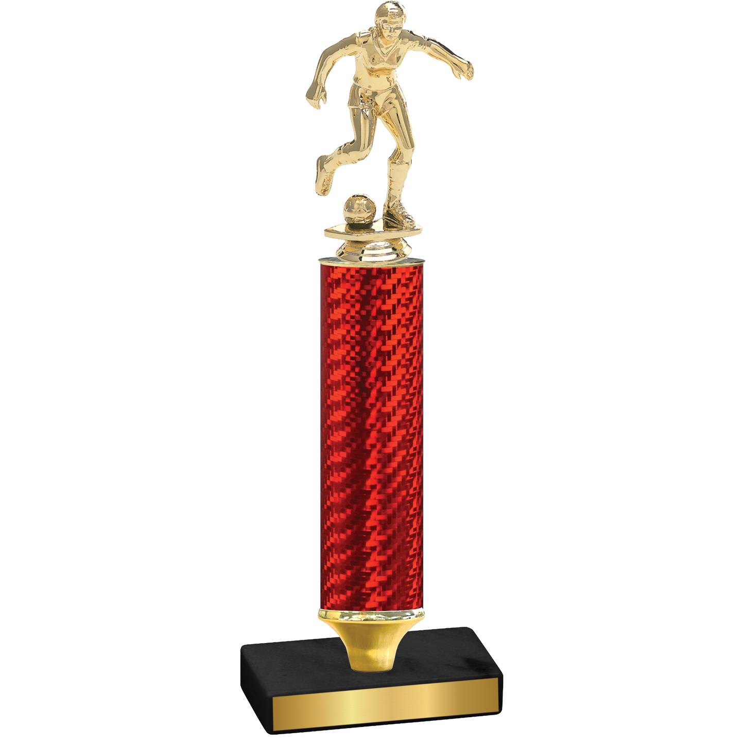 Value Red Carbon Fiber Soccer Trophy