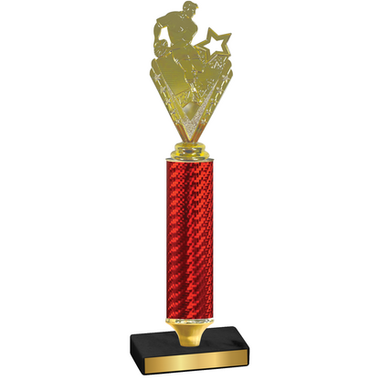 Value Red Carbon Fiber Rugby Trophy