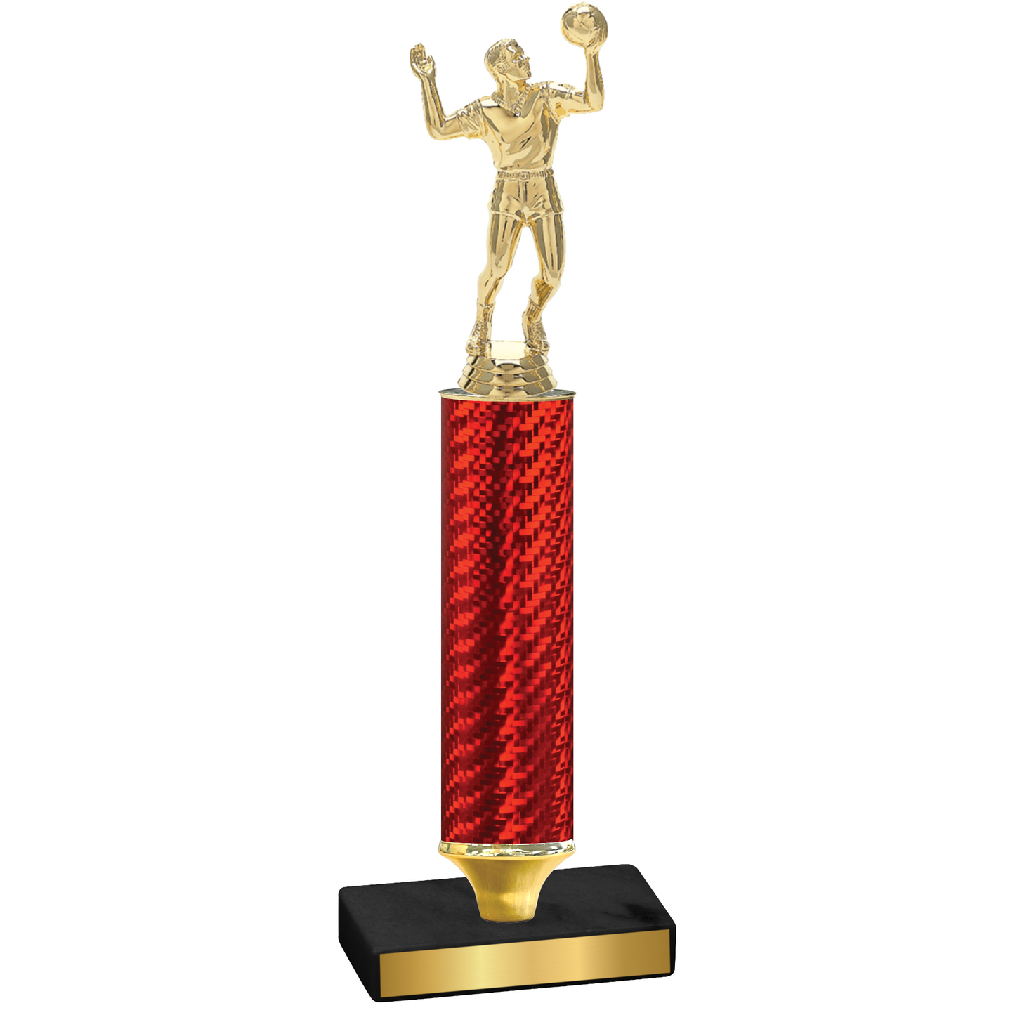 Value Red Carbon Fiber Volleyball Trophy